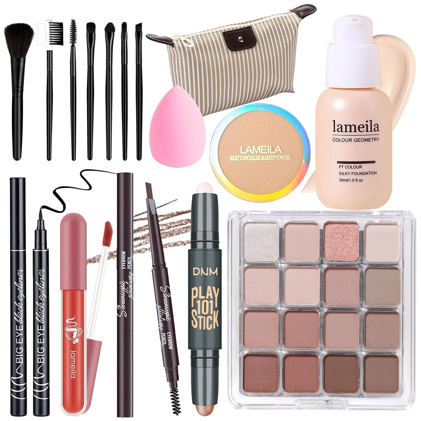 Makeup Set for Girls & Women - Complete Kit with Eyeshadow, Foundation, Blush, Brushes & More | Perfect Gift Idea