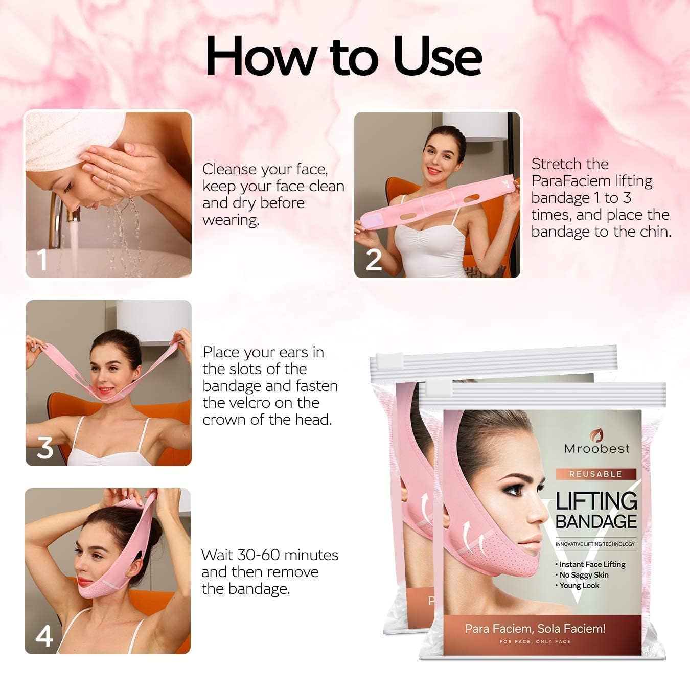 ParaFaciem V Line Mask | Reusable Facial Slimming Strap for Double Chin Reduction & Face Lifting