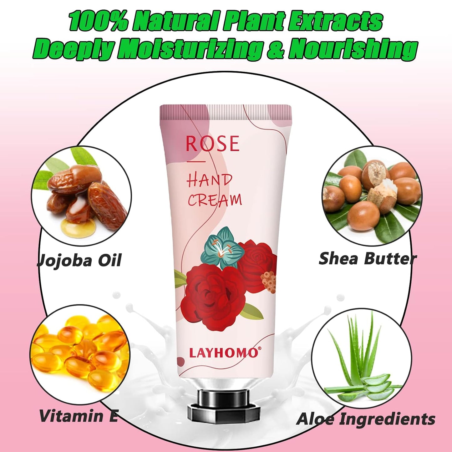 Hand Cream Gift Set - 38 Pack Natural Plant Fragrance | Travel Size Mini Lotion for Dry, Cracked Hands - Perfect for Mother's Day, Nurses Week & Bridesmaids
