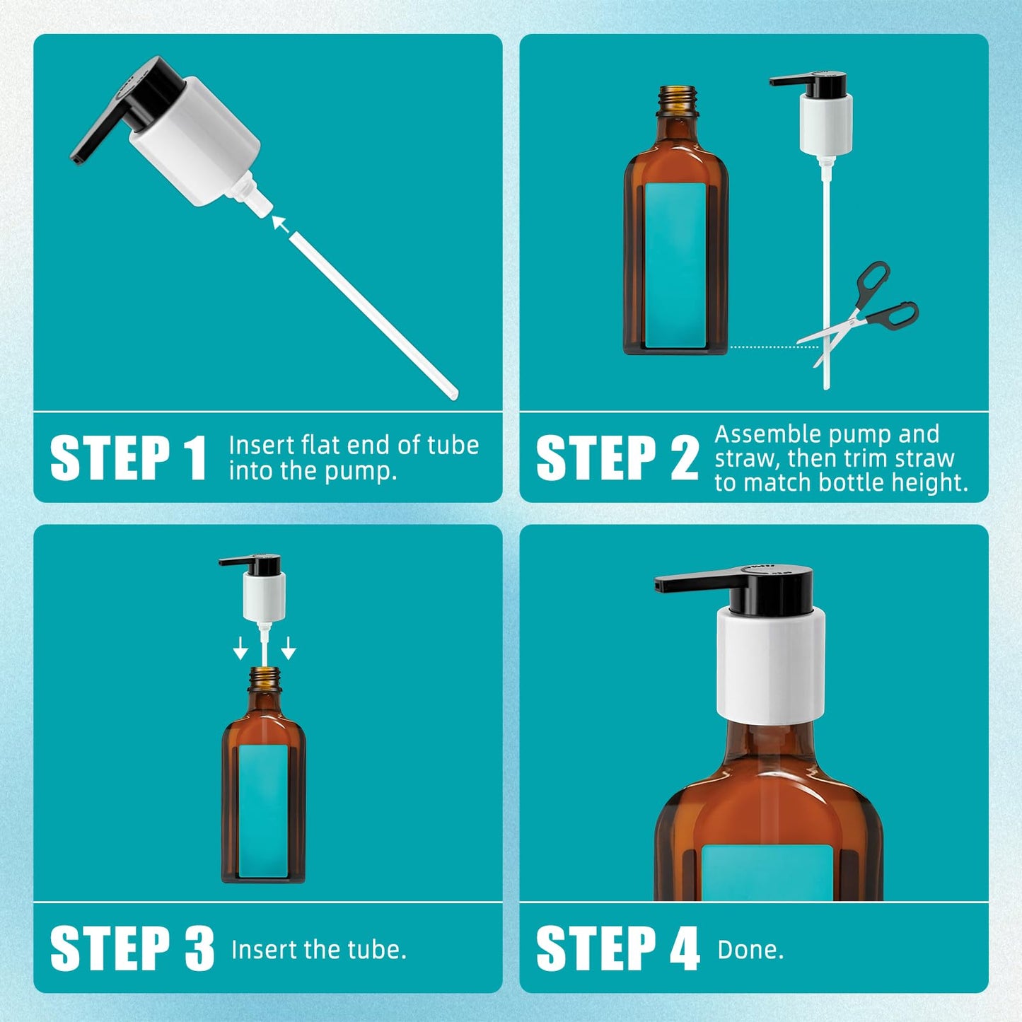 LSAUVWN 2PCS Dispenser Pump Replacement Compatible with MOROCCANOIL Treatment 1.7/3.4 Fl Oz (Not for Travel Size), Plastic Pumps Head with Lock Clip for Hair Oil Bottle (Bottle Not Included)
