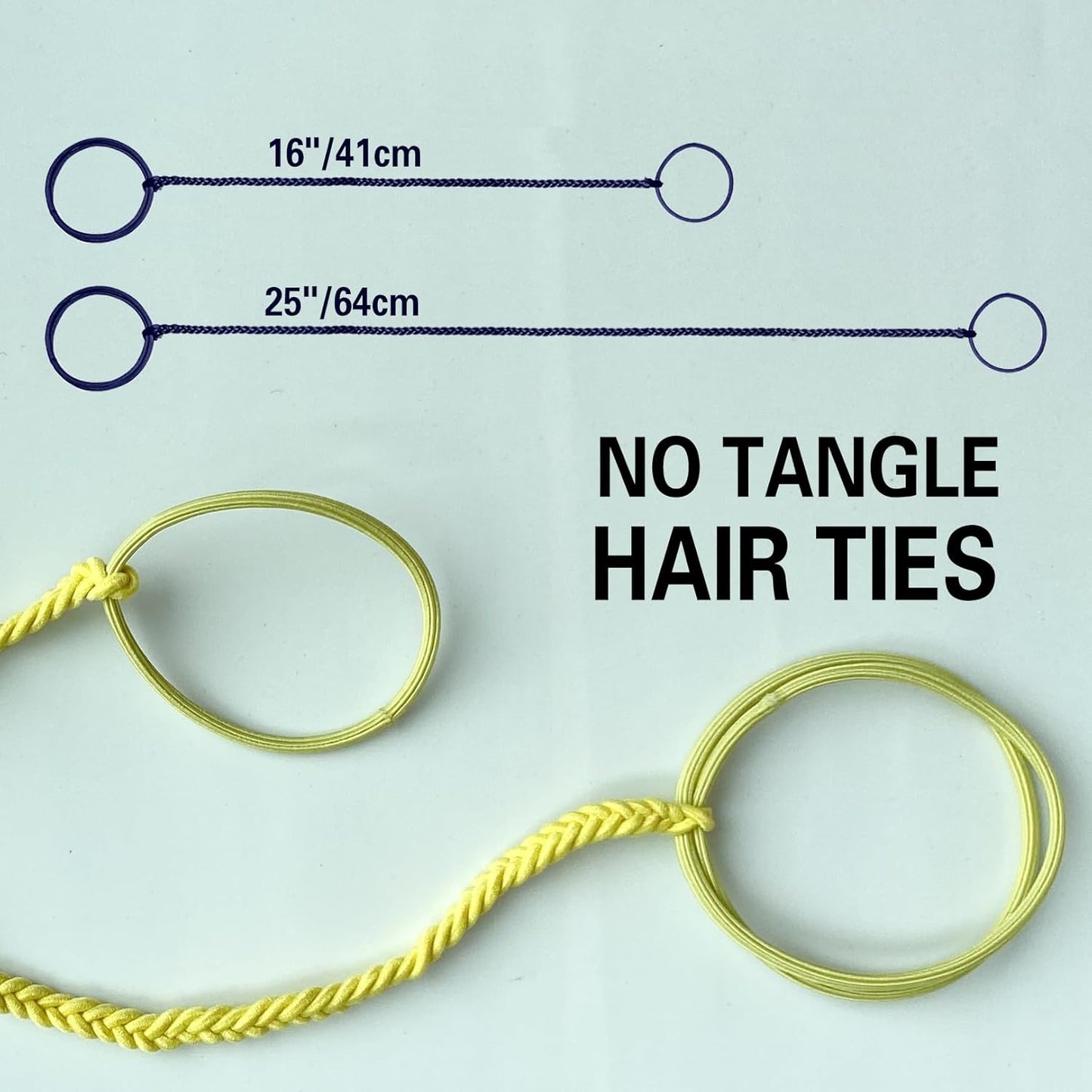 Colorful Spiral Hair Ties - 3 Pack Elastic Ponytail Holders for Short Fine Hair | Damage-Free, No Hooks