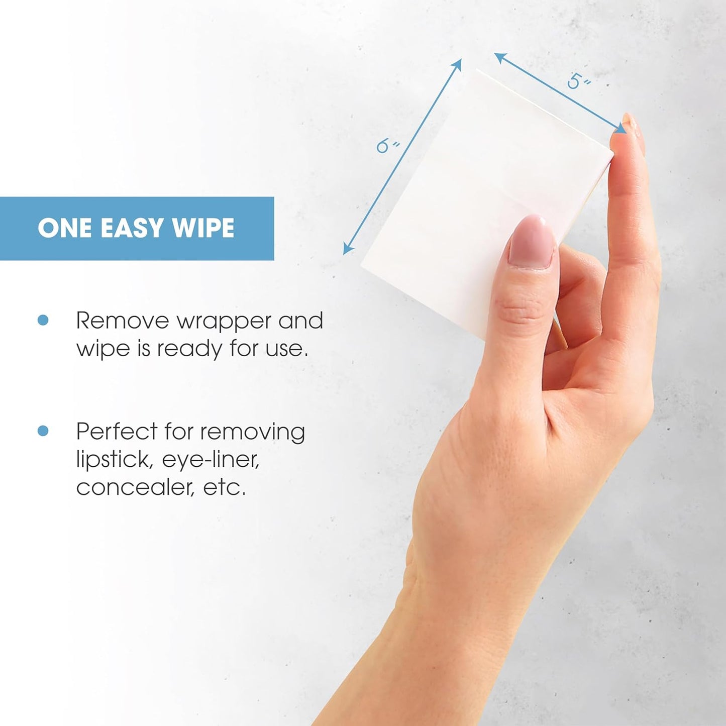 Diamond Wipes Makeup Remover Wipes - Alcohol-Free Facial Cleansing with Vitamin E | 50 Count Pack