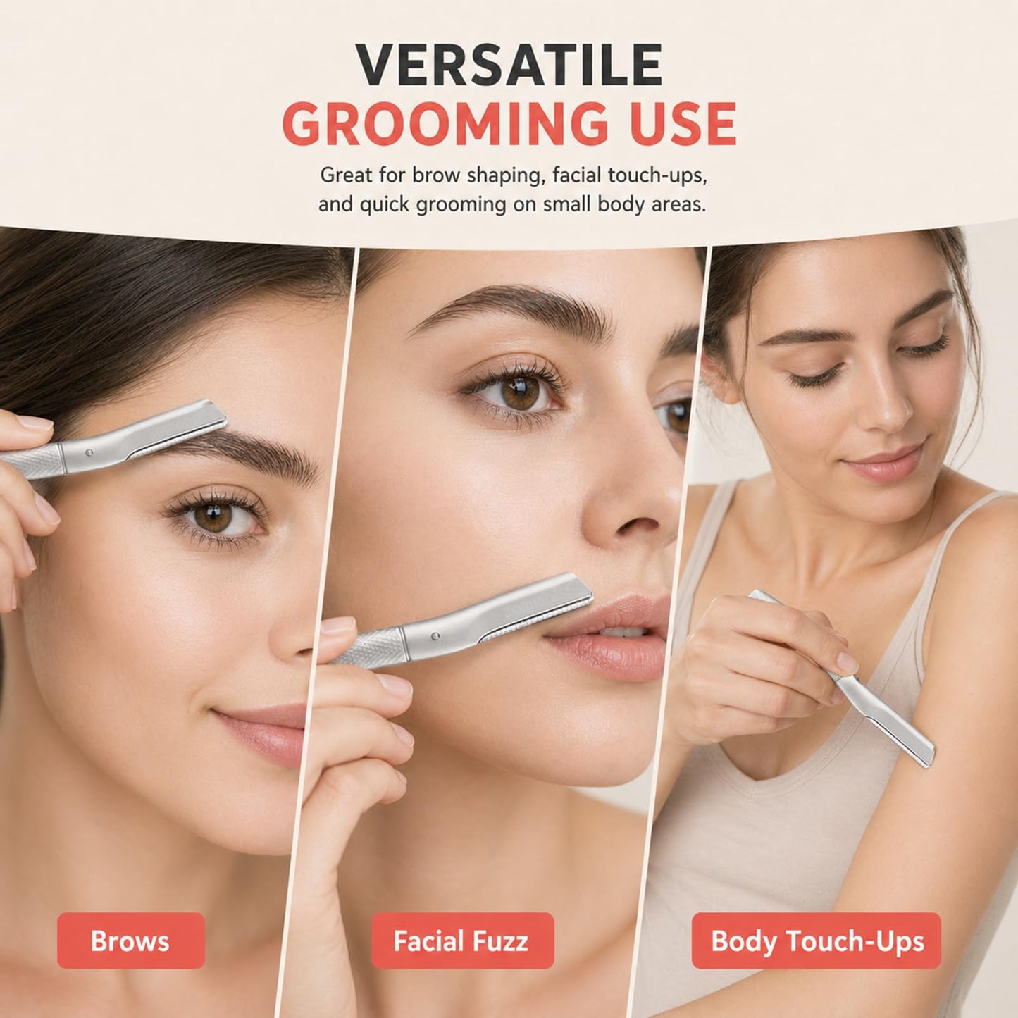 10Pack Compatible with Zomchi Razor Blades,Replacement Blade Refills Compatible with ZOMCHI Eyebrow Razor.
