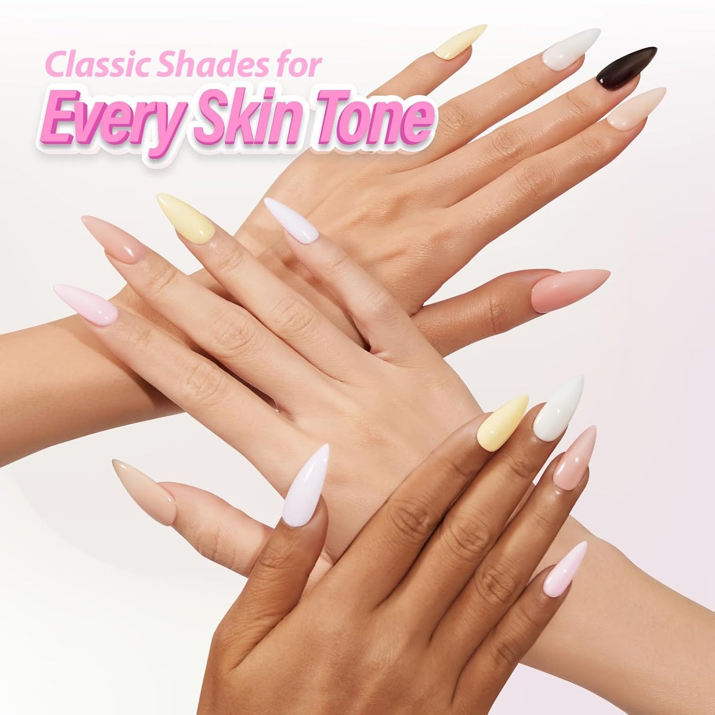 Milky White Gel Nail Polish - Hema-Free Neutral Jelly | 15ML Soak Off UV LED for DIY Home Manicure