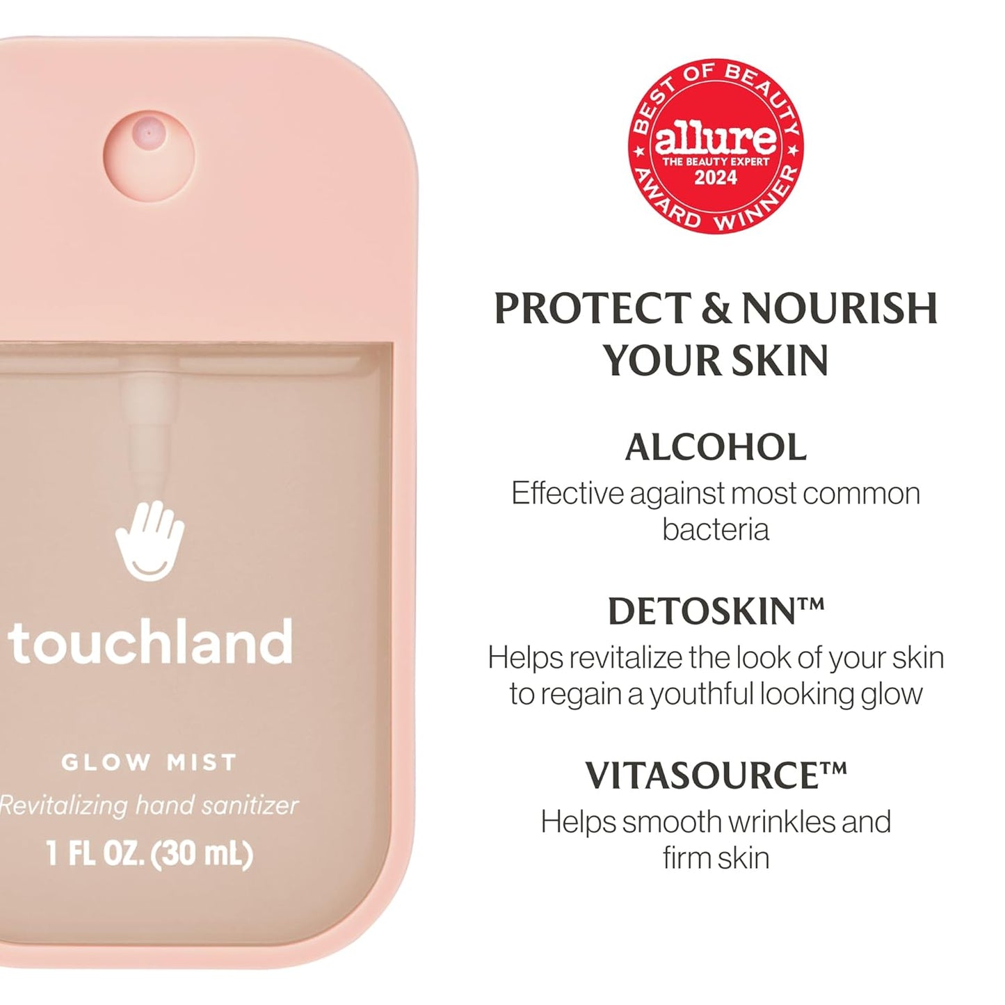 Touchland Hand Sanitizer Spray Set - Glow & Gentle Formula | Travel Size