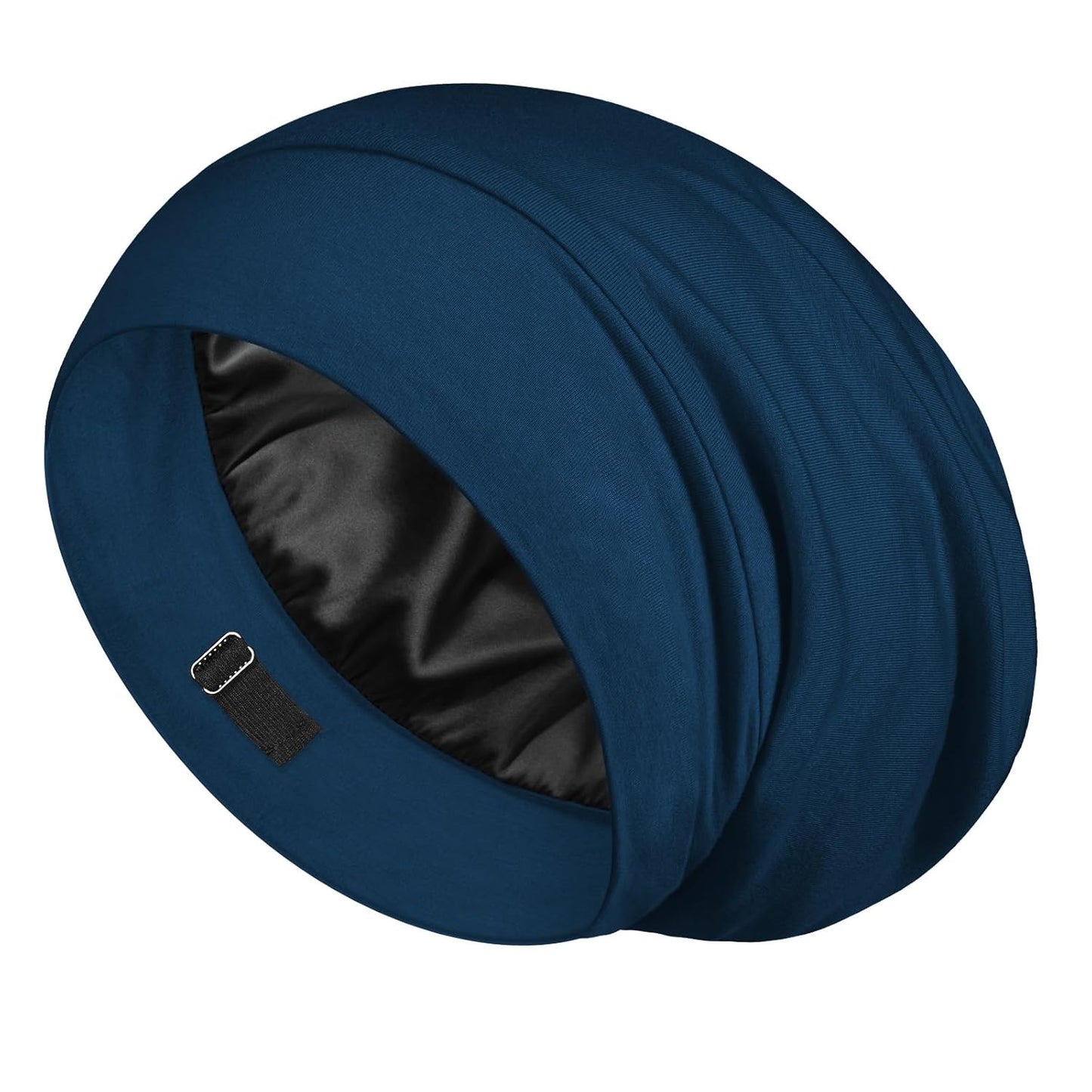 100% Mulberry Silk Bonnet for Sleeping - Adjustable Night Cap | Brown Leopard, Pack of 1