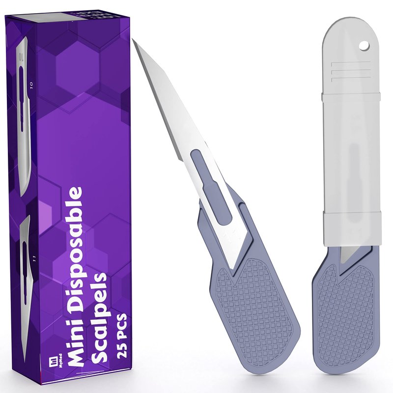 Mymed Mini #11 Dermaplane Razor for Women Face, Manual Shaving Razor, Pack of 25