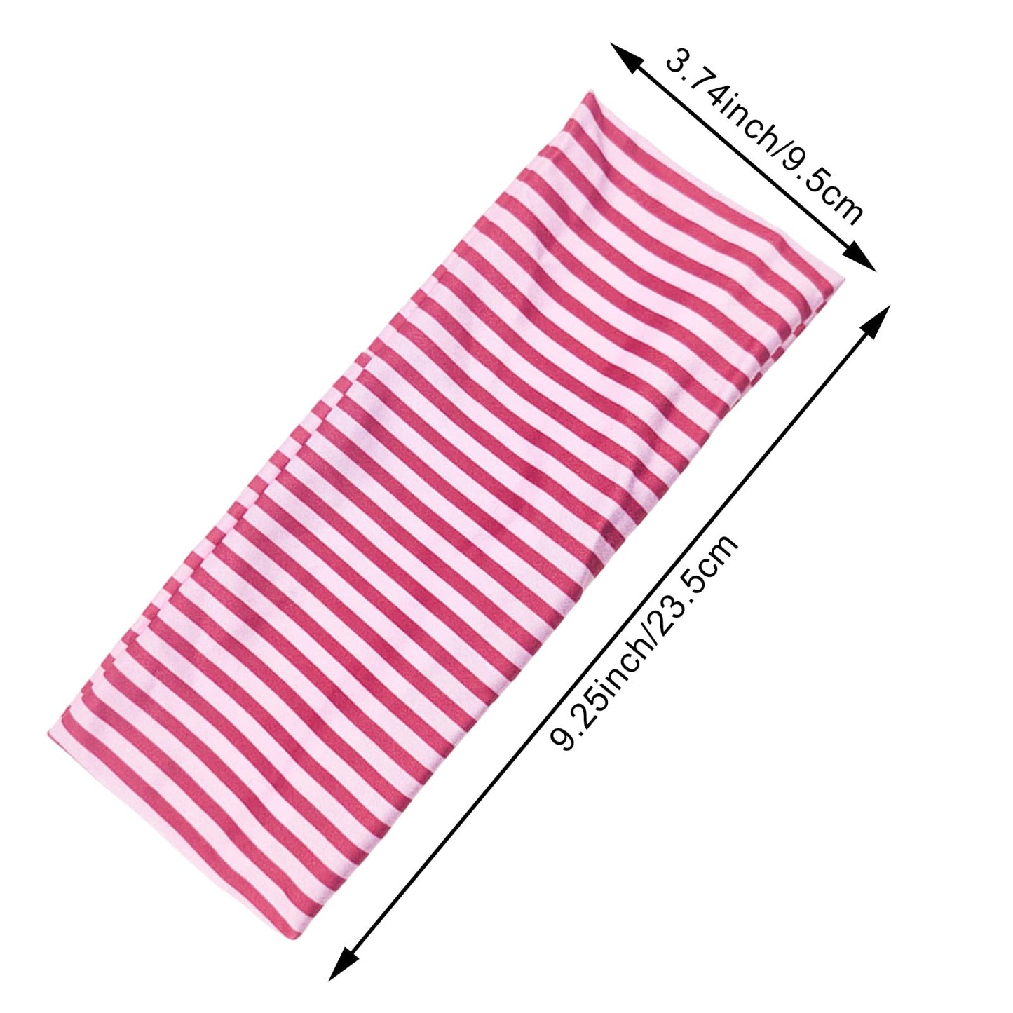Arvintas 4PCS Striped Headbands for Women - Non-Slip Cotton Cloth Wide Elastic Stretchy Fashion Head Bands, Soft Fabric Hair Accessories for Yoga, Running, Workout
