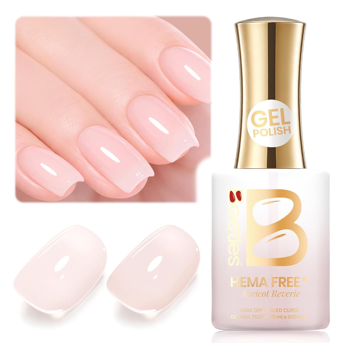 Beetles Purple Gel Polish - Lilac Light Purple Nail Color | 15ml Soak Off UV LED Gel for Summer Manicure