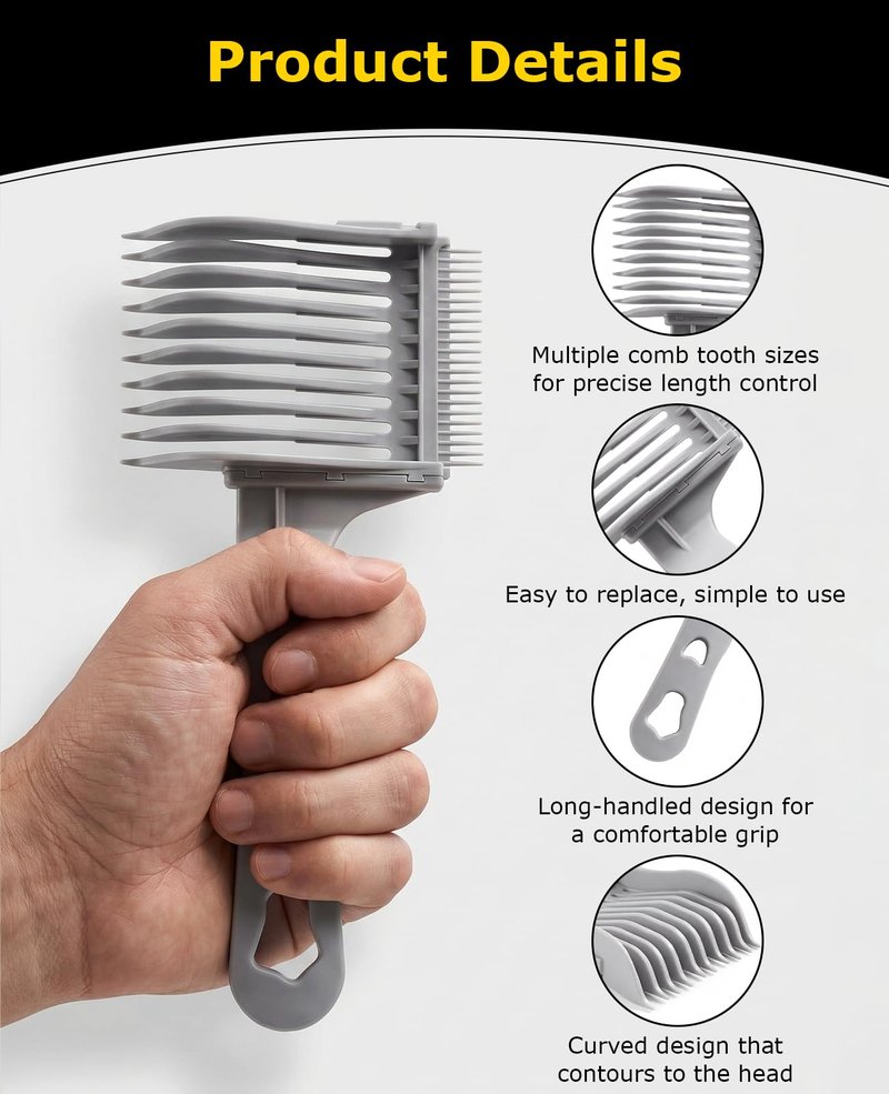 Geyynow Blend Friend Fade Comb, 4-in-1 Detachable Blendfriend Hair Tool for Men Haircut