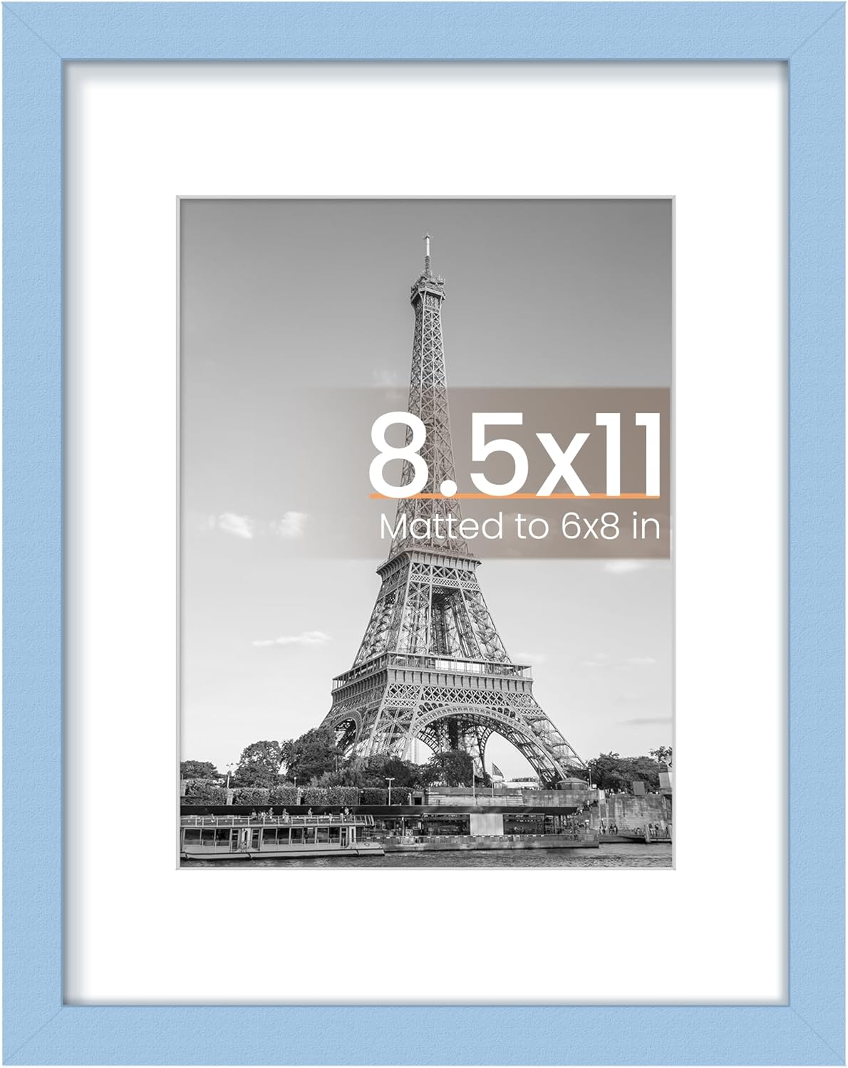 Upsimples 11x14 Picture Frame - Display 8x10 Photos with Mat or 11x14 Without Mat | Black Wall Hanging Frame