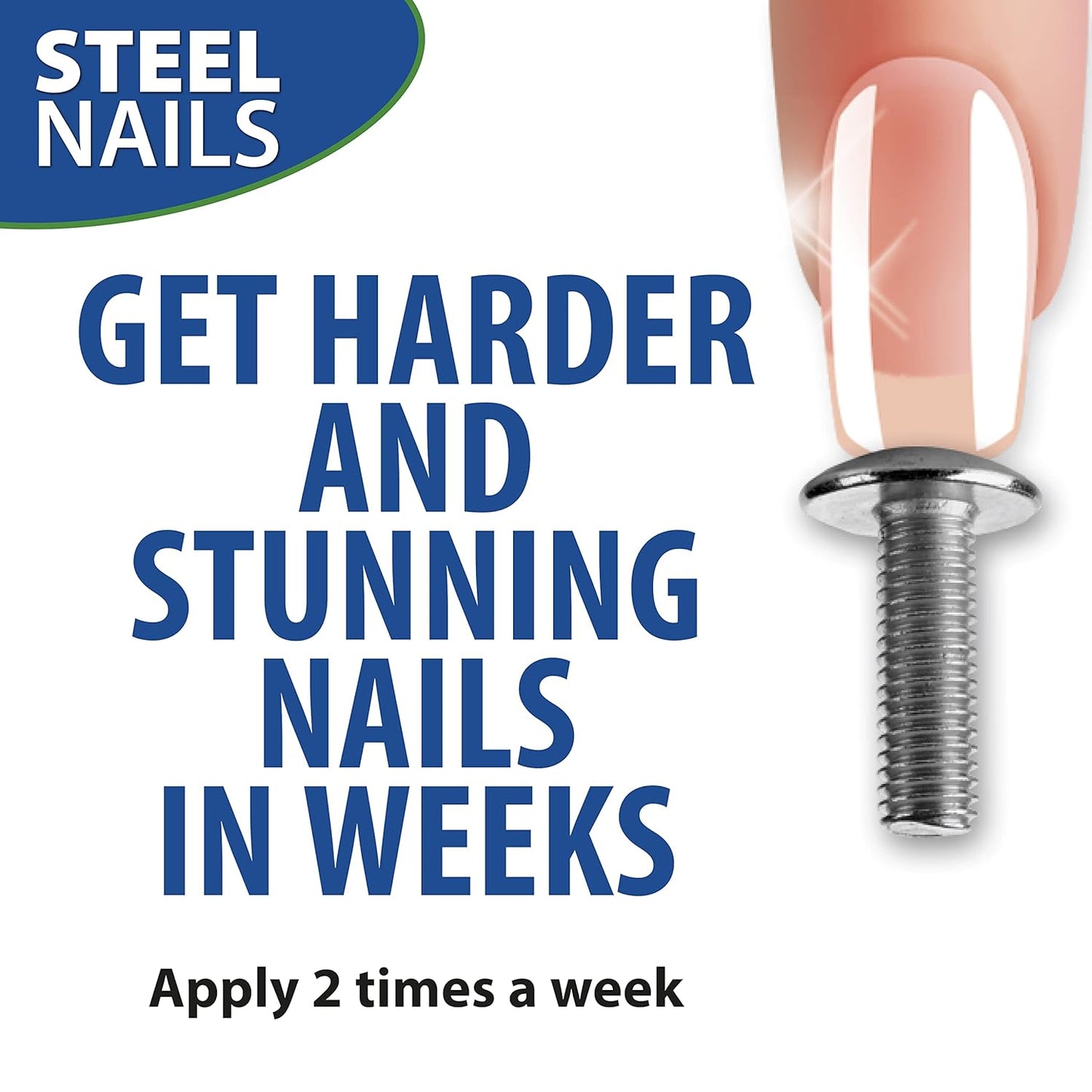 Steel Nails Hardener | Strengthen Nails with Keratin, Calcium & Garlic Extract