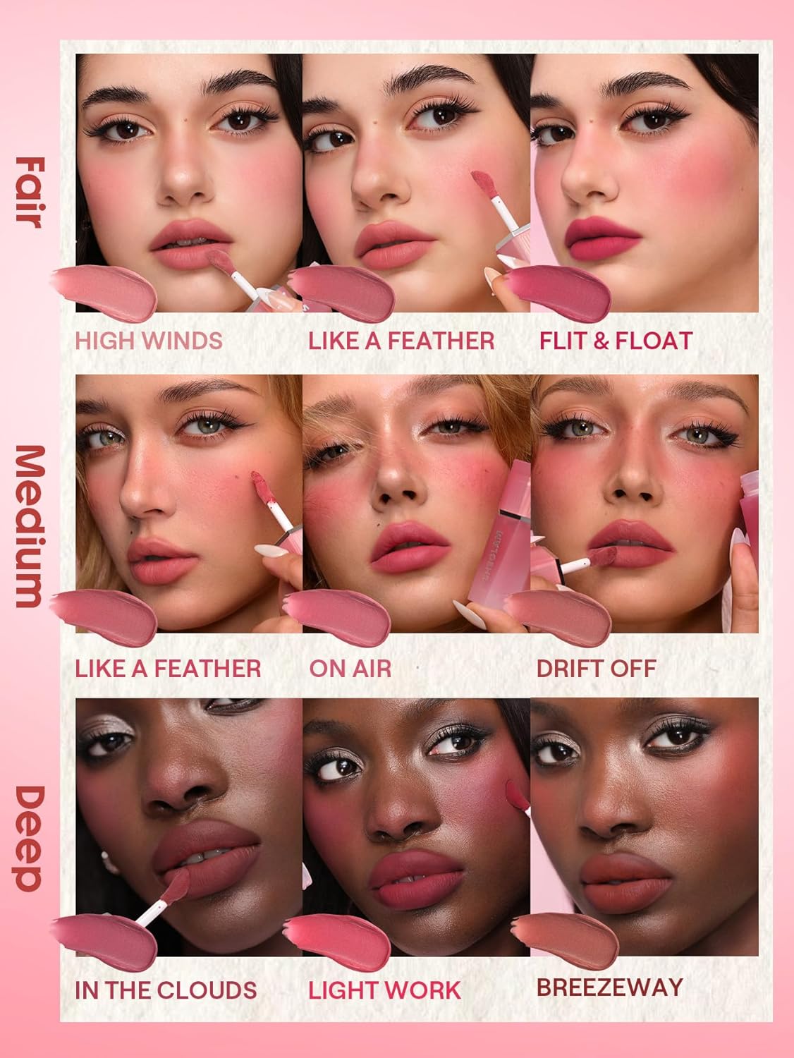 Air Plush Lip & Cheek Cream | Long-Lasting Multi-Use Liquid Blush & Lip Stain - 403 Breezeway