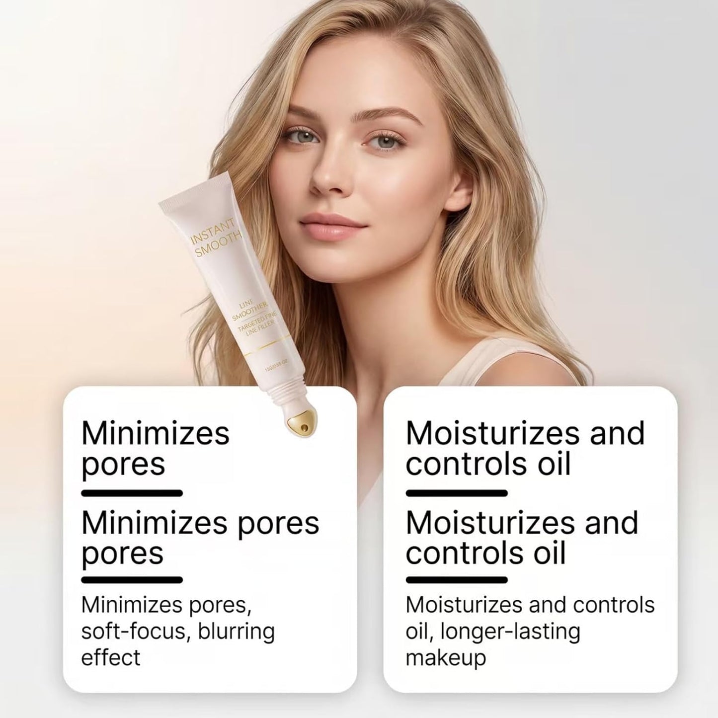 Instant Fine Line Filler - Anti-Aging Face Primer for Wrinkles & Crow's Feet | 15g/0.53oz