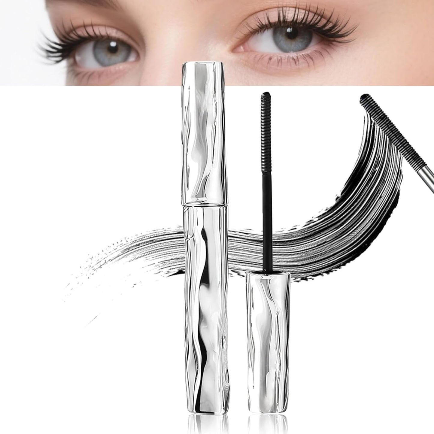 Waterproof Iron Wand Tube Mascara - Tubular Eyelash Primer for Curling | 3 Set Black
