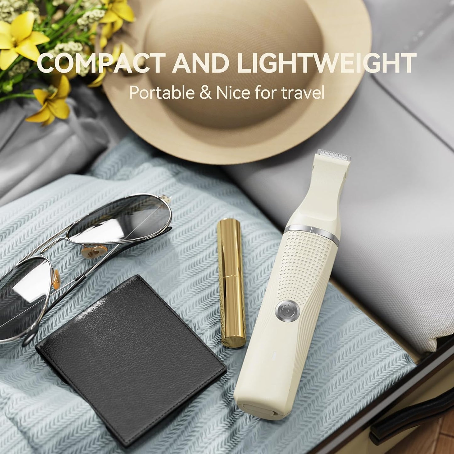 Pubic Hair Trimmer for Women - Waterproof 3-in-1 Electric Razor | Rechargeable Cordless Groomer for Body Hair, Legs, Face