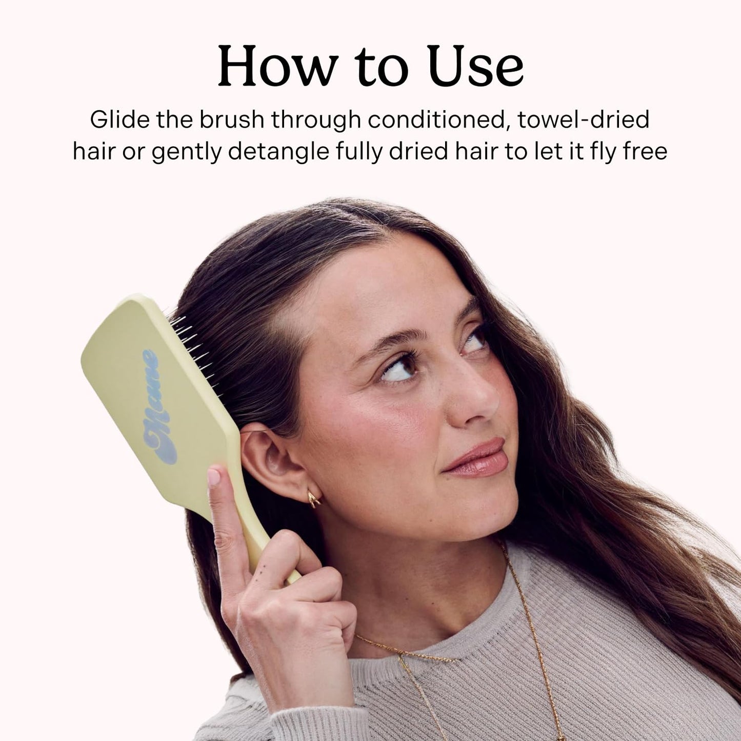 Mane Ready or Knot Detangling Curly Hair Brush - Anti-Static Metal Bristle Hair Brush for Straightening, Smoothing & Fighting Frizz - Provides Scalp with a Gentle Massage