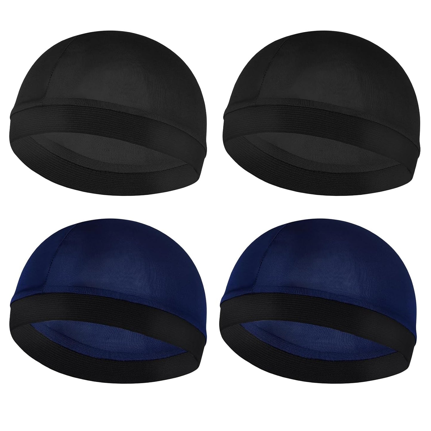Silky Hair Bonnet for Men - Satin Wave Cap with Elastic Band | Black 360 540 720 Waves