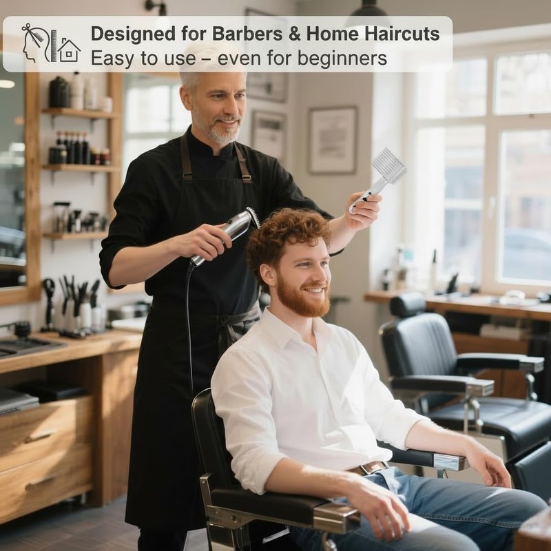 Fade Comb for Men Haircut – Professional Hair Fade Tool with Blending Combs for Fades, 2-Pack Set Designed for Smooth, Clean Haircut Transitions.