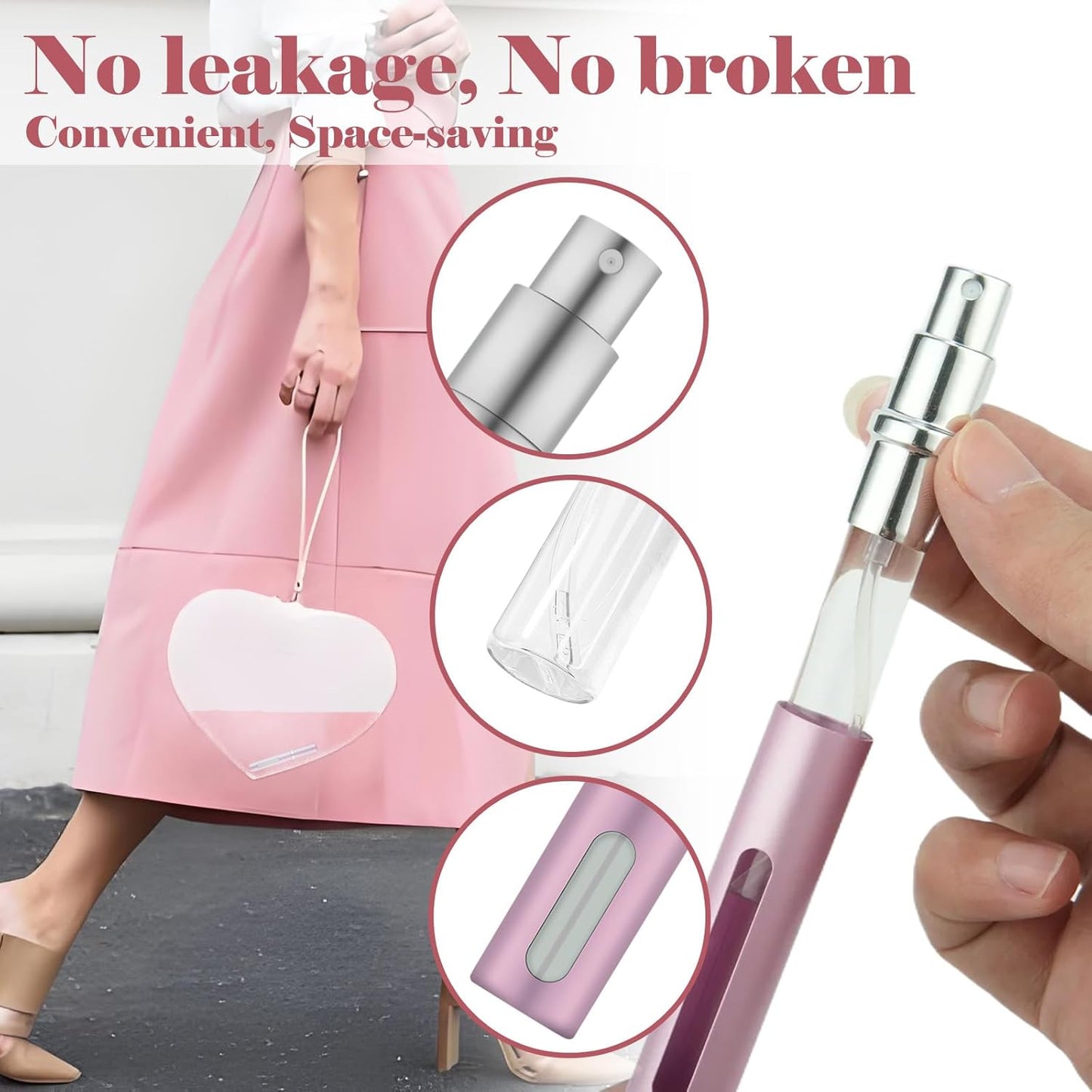 Mini Perfume Travel Bottles - 4pcs Refillable Atomizer Set | 5ML Portable Spray for Travel & Outdoor Activities