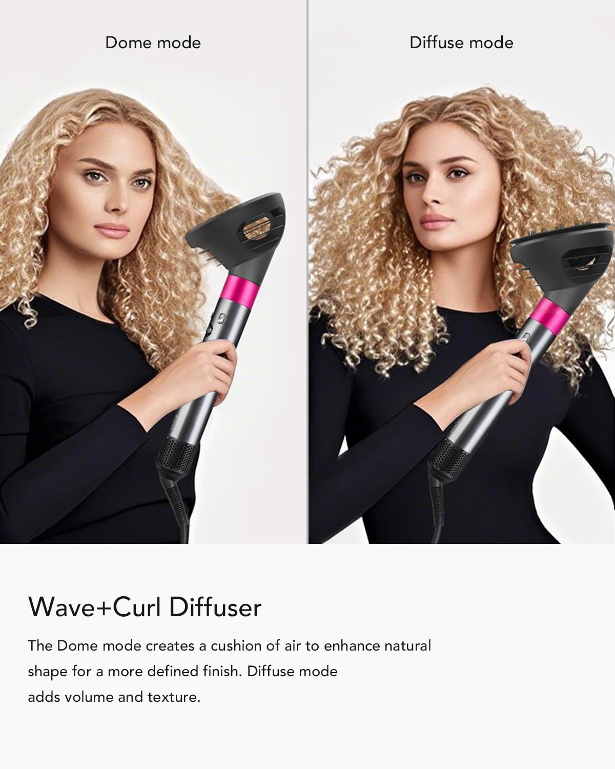 Dyson Wave & Curl Diffuser Attachment - Upgraded Nozzle for Airwrap HS01 HS05 HS08 | Perfect for Wavy, Curly, Coily Hair