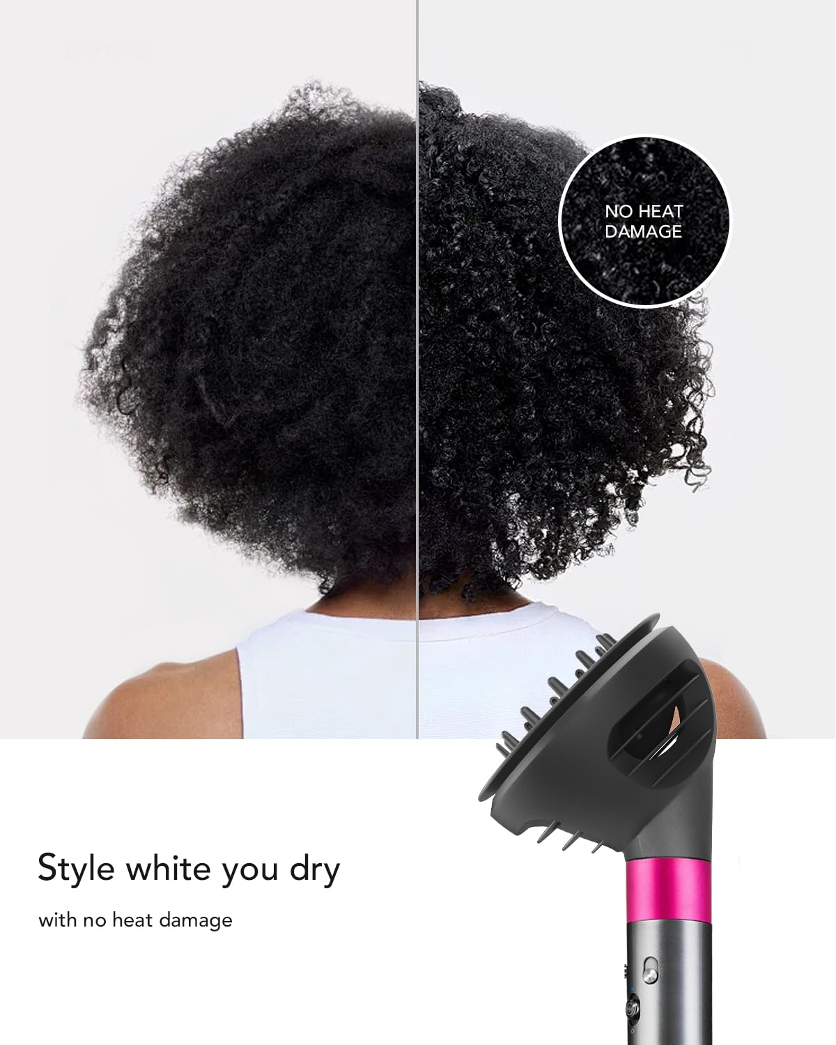 Dyson Wave & Curl Diffuser Attachment - Upgraded Nozzle for Airwrap HS01 HS05 HS08 | Perfect for Wavy, Curly, Coily Hair
