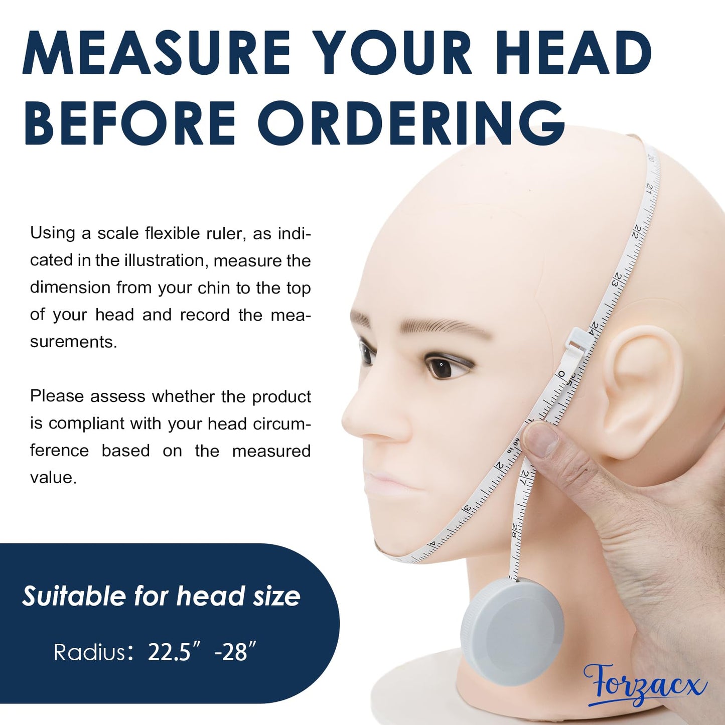 Forzacx Anti Snore Chin Strap - Breathable Chin Strap Snoring Solution, Effectively Reduce Snoring, Non-Stick Hair, Don't Fade - Black