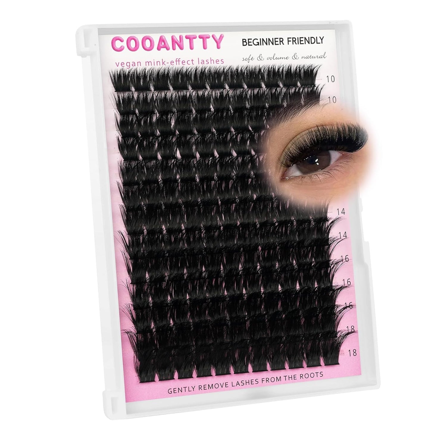 Fluffy Lash Clusters - Salon-Quality 100D Mega Eyelash Extensions | D Curl 10-18mm, Reusable, Beginner-Friendly