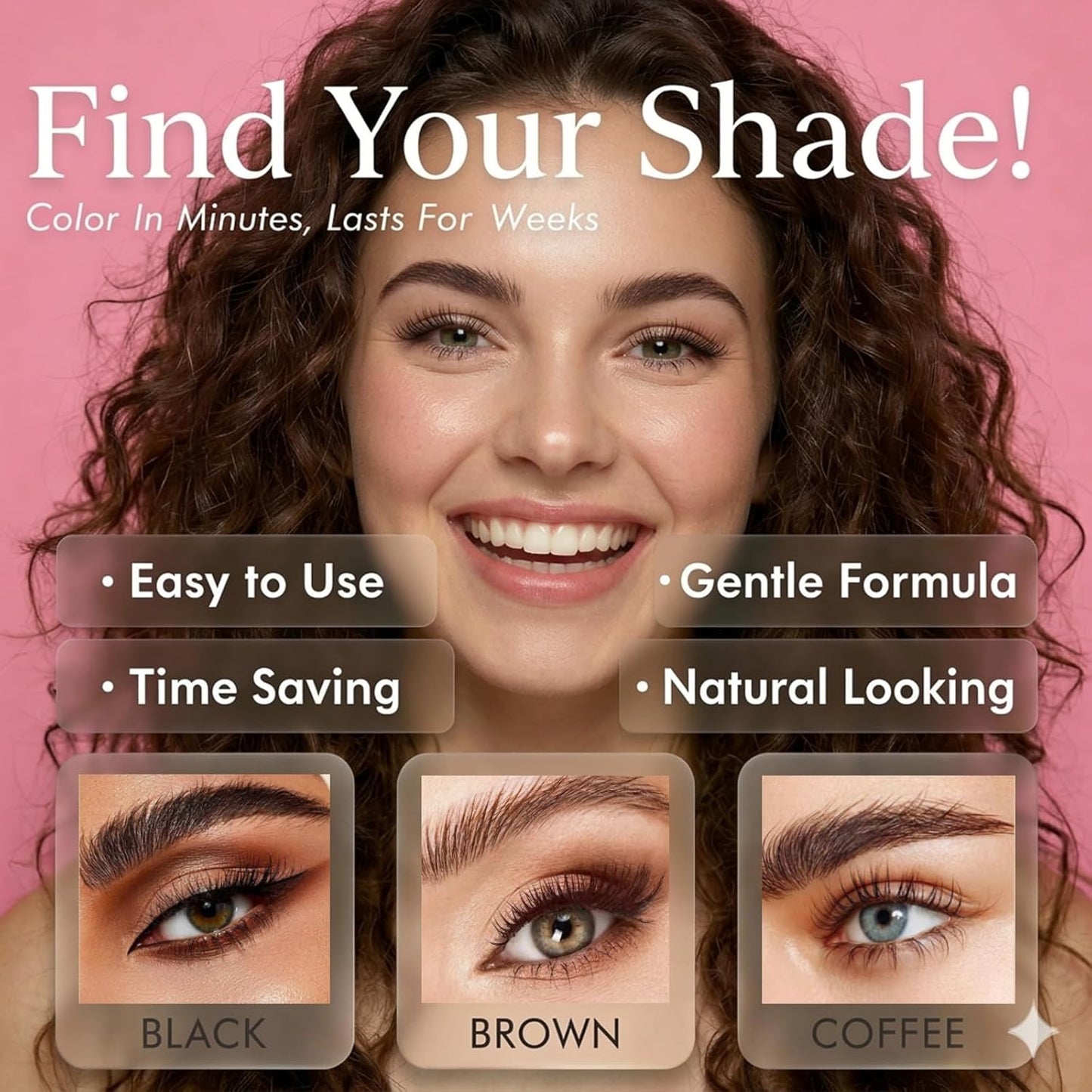Lash Color Kit - Natural Eyebrow & Eyelash Coloring Set for Fuller Lashes | Easy DIY, 7ml (Brown)