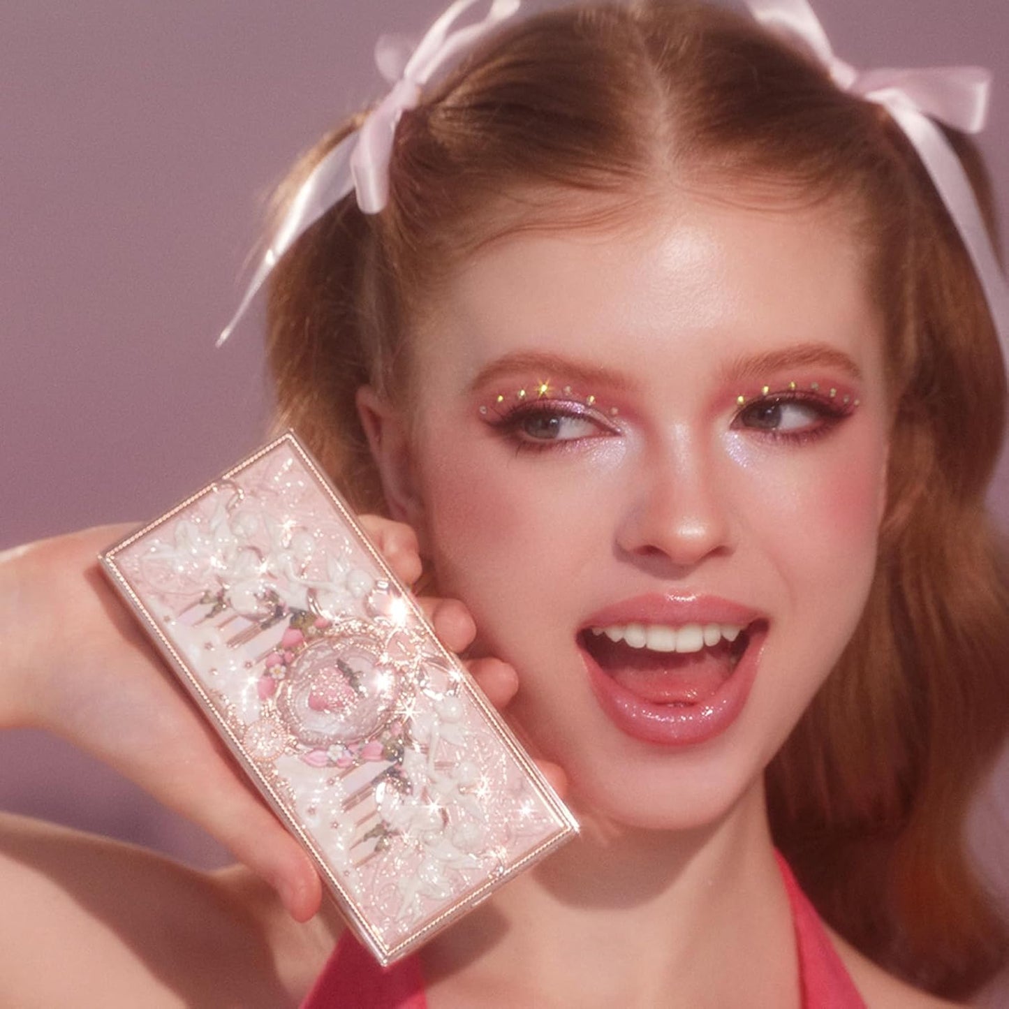 Strawberry Cupid Makeup Palette - 5 Matte & 2 Shimmer Shades | Blendable Pink Face Makeup, 0.49 Oz