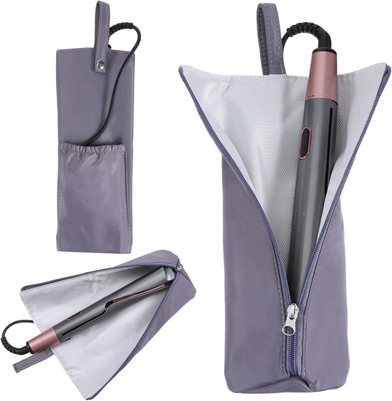 Curling Iron Travel Case - Heat Resistant Portable Bag for Hair Tools | Zip Closure, Ideal for Travel