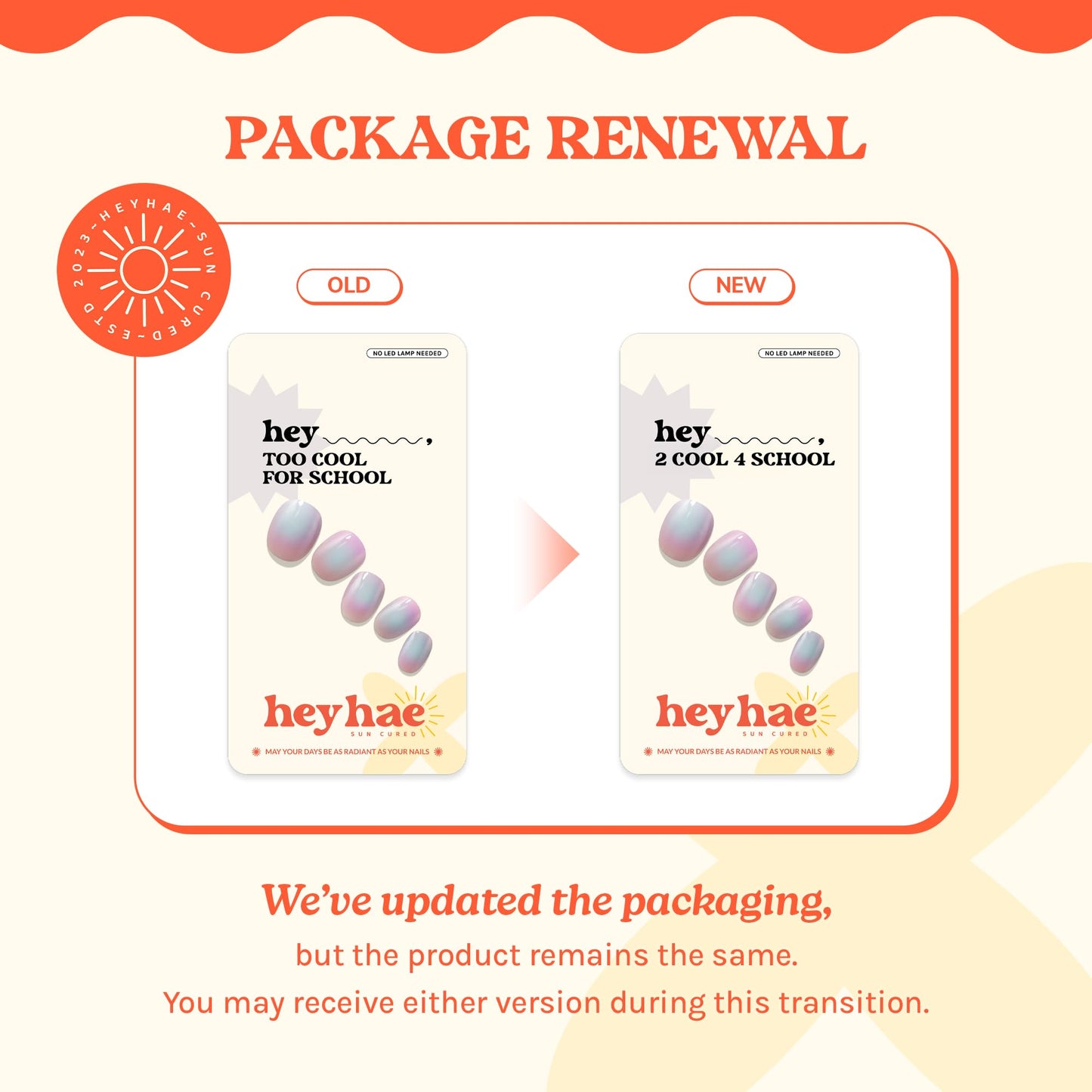 Heyhae Semi Cured Gel Nail Strips Salon Quality - Hey, 2 Cool 4 School