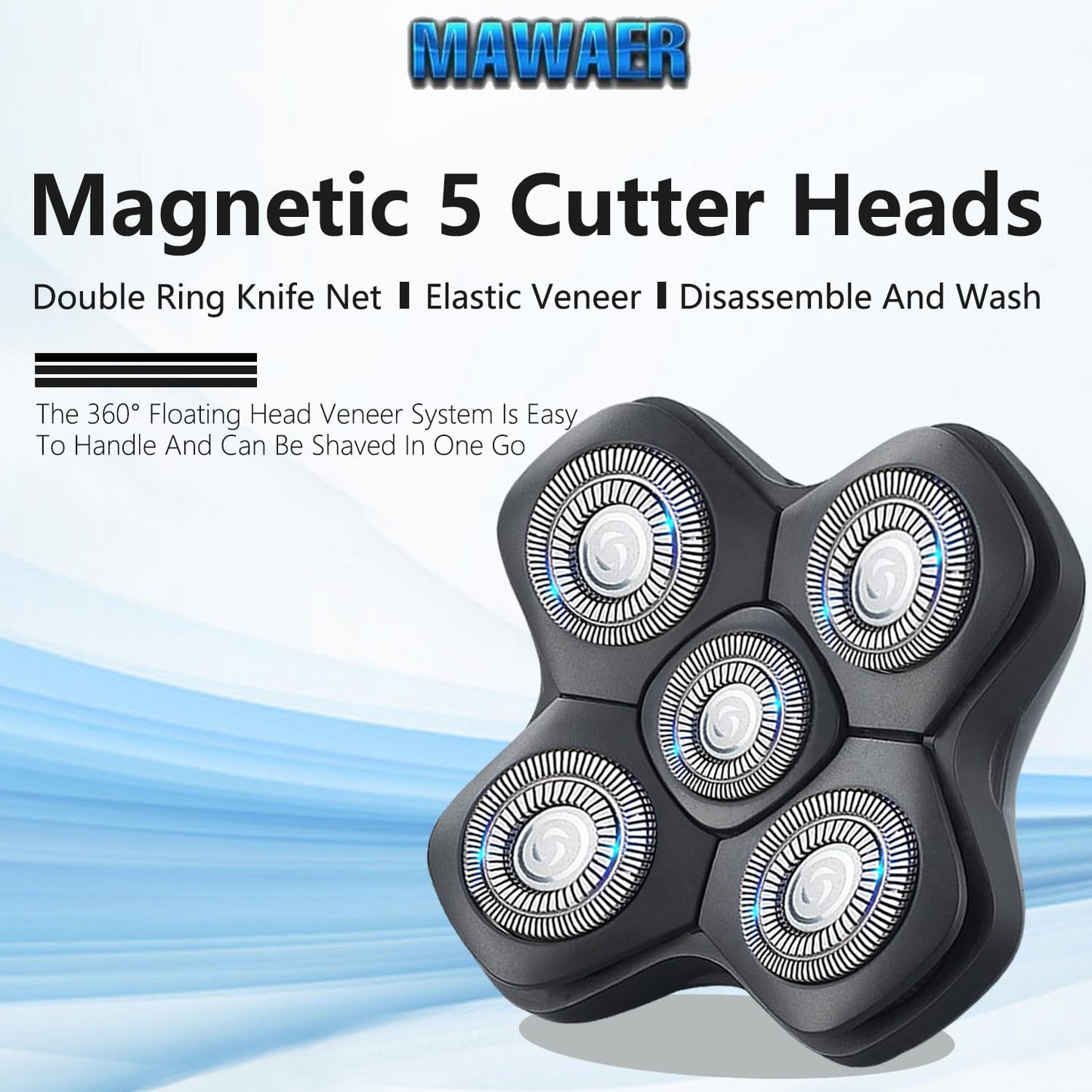 Universal Magnetic 5 Blade Replacement Heads for Freebird and Other Brands