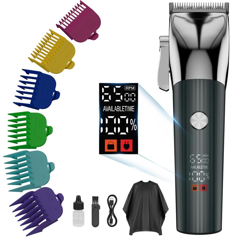 Intpot Hair Clippers for Men, Easy Home Haircut Kit with Clipper & Trimmer, Cordless Grooming Set, Rechargeable Hair Cutting Machine for Beginners