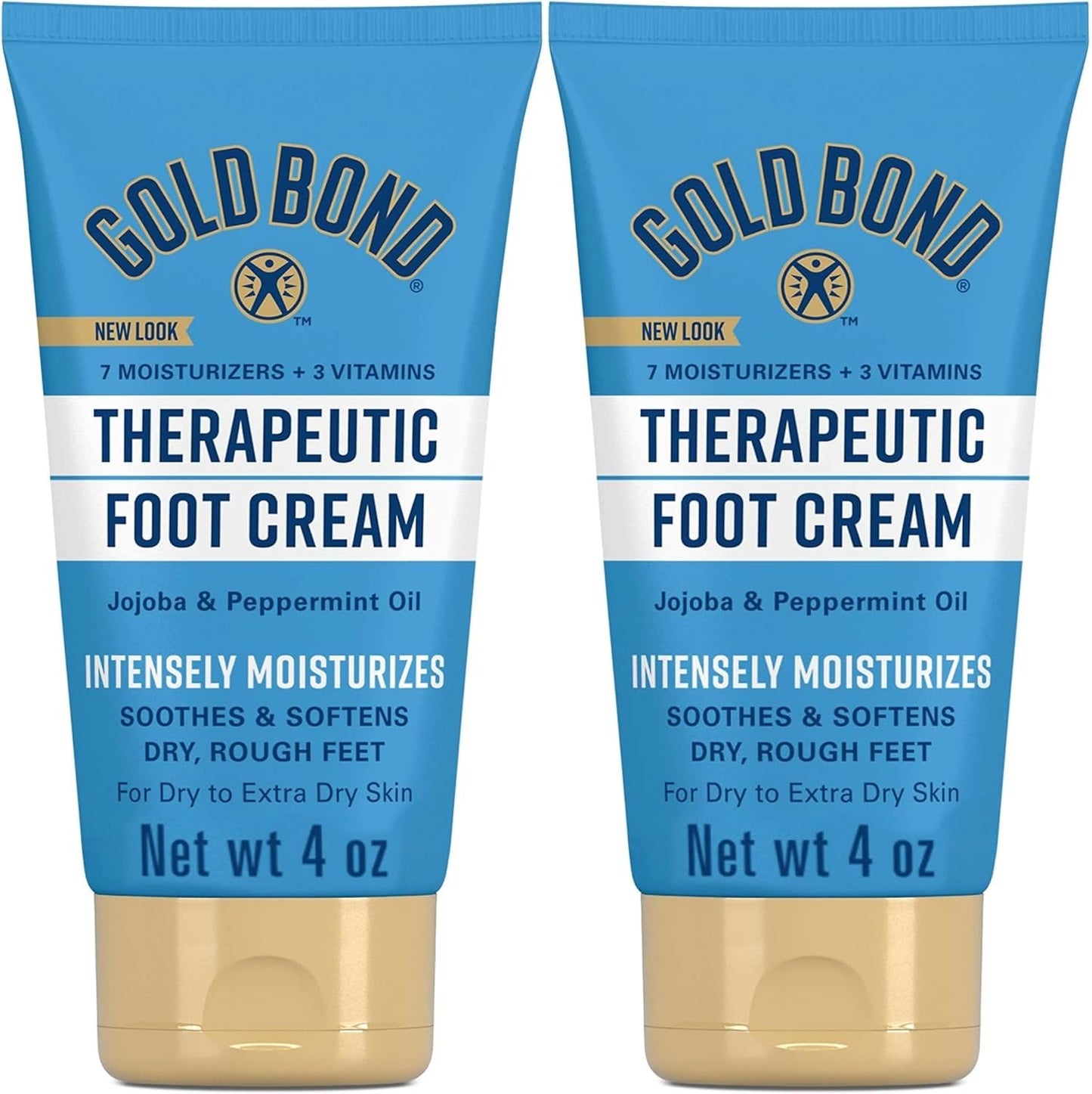Gold Bond Foot Cream - Triple Action Moisturizer for Dry Feet | 4 Oz (3 Pack)