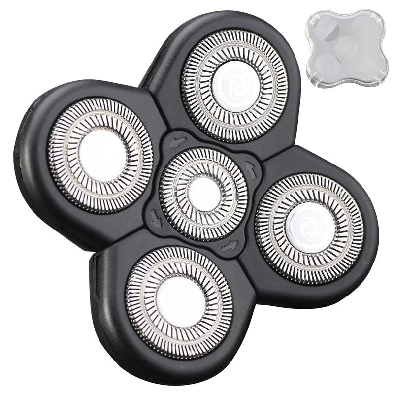 HONTEC 5 Blades Electric Shaver Replacement Heads Universal Blade for Razor (5D Black)