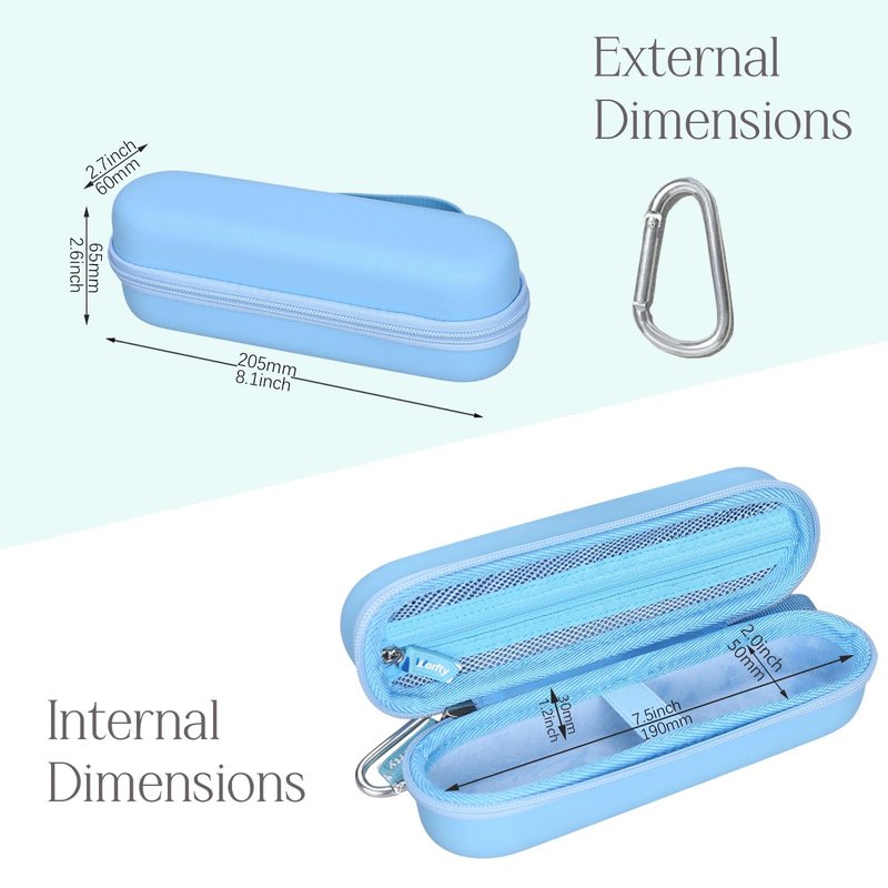 Case for Akunbem bikini trimmer 2 in 1 Electric Razors for Women - Hard Protective Travel Carrying Storage Bag (Case Only) (Blue)