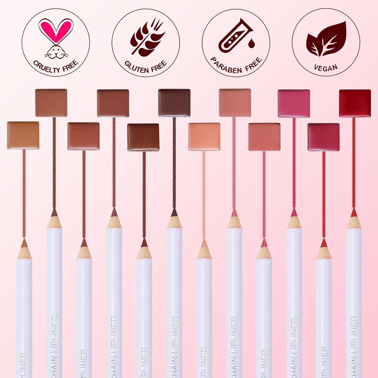 O'CHAIN Matte Lipstick Palette - 12 Colors & Lip Liners | Long-Lasting Waterproof Velvet Set for Women