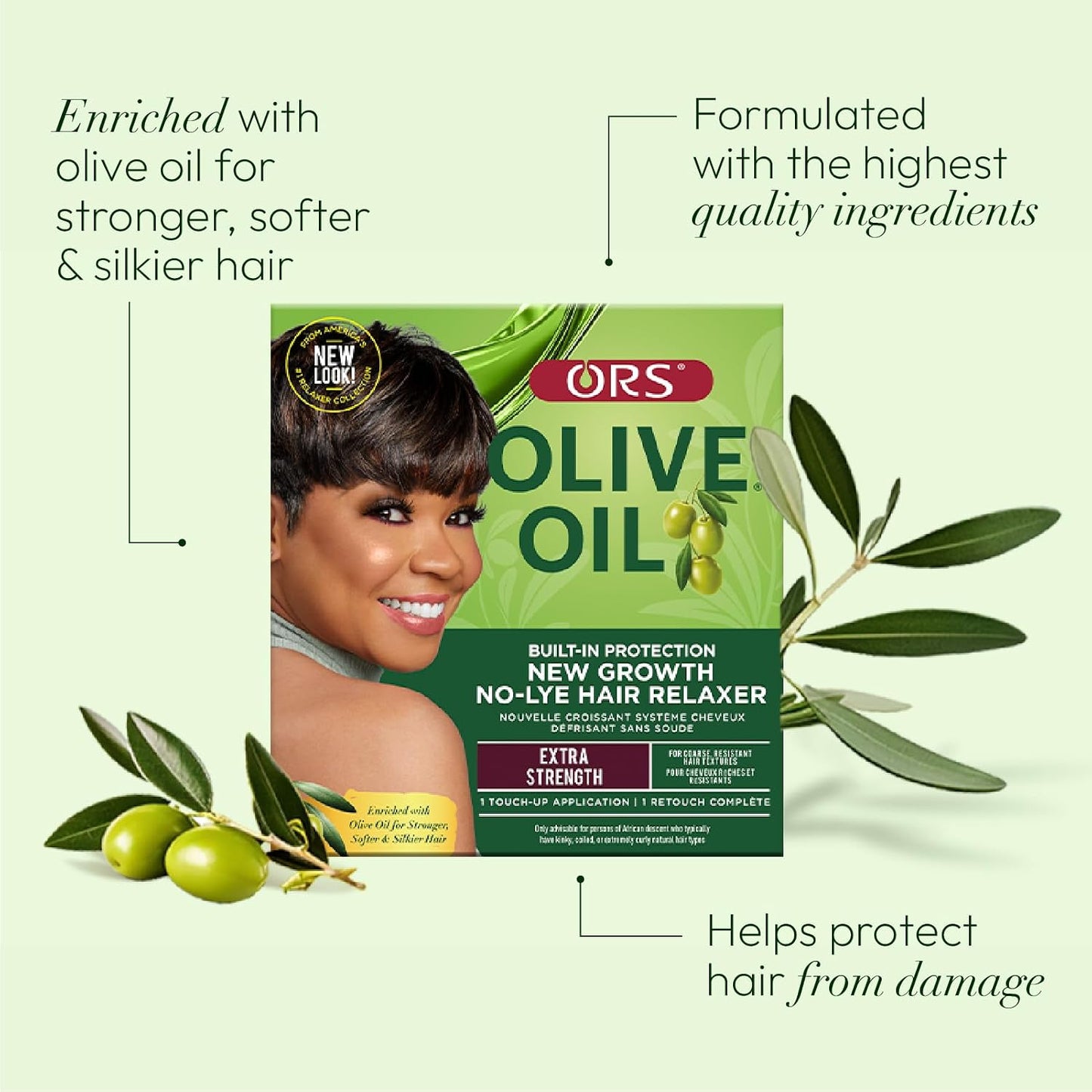 ORS Olive Oil Hair Relaxer - Build-In Protection for New Growth | Extra Strength (1)