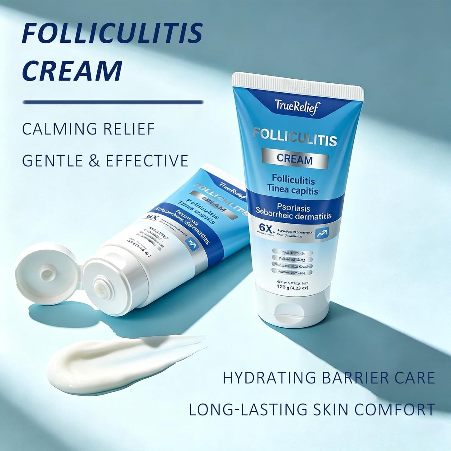 Folliculitis Cream - Post-Shave Moisturizer for Face, Neck & Bikini Line - Gentle Formula | 4.23 oz