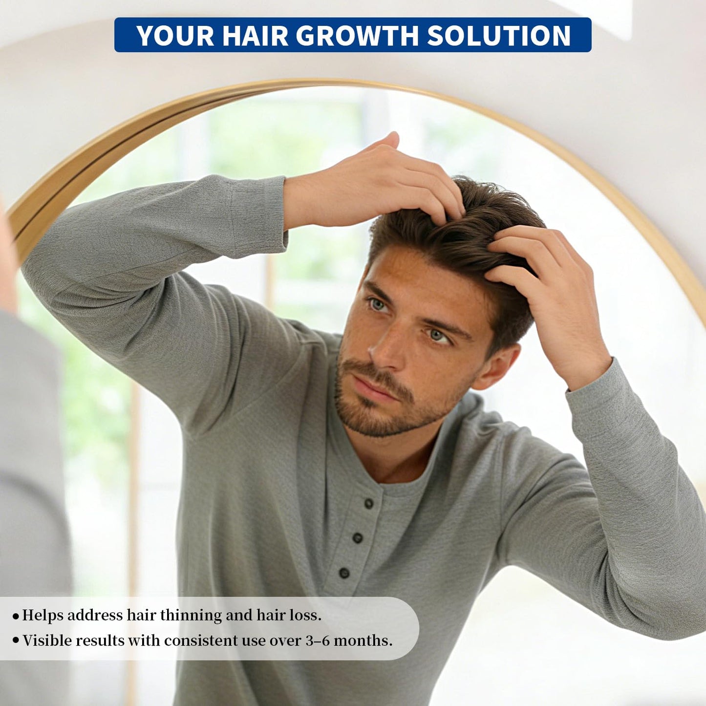 5% Minoxidil Hair Growth Spray 120ml for Men & Women, Thinning Hair Regrowth Treatment with Rosemary Extract, Fast Absorbing Non-Greasy Scalp Solution, Easy Spray for Beard, Daily Hair Loss Care