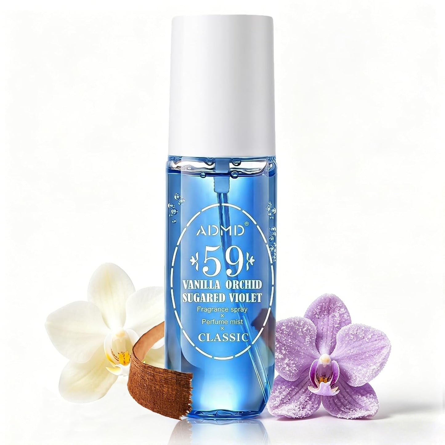 Vanilla Orchid Body & Hair Mist - Alcohol-Free Vegan Perfume Spray with Sugared Violet & Sandalwood | 3 oz
