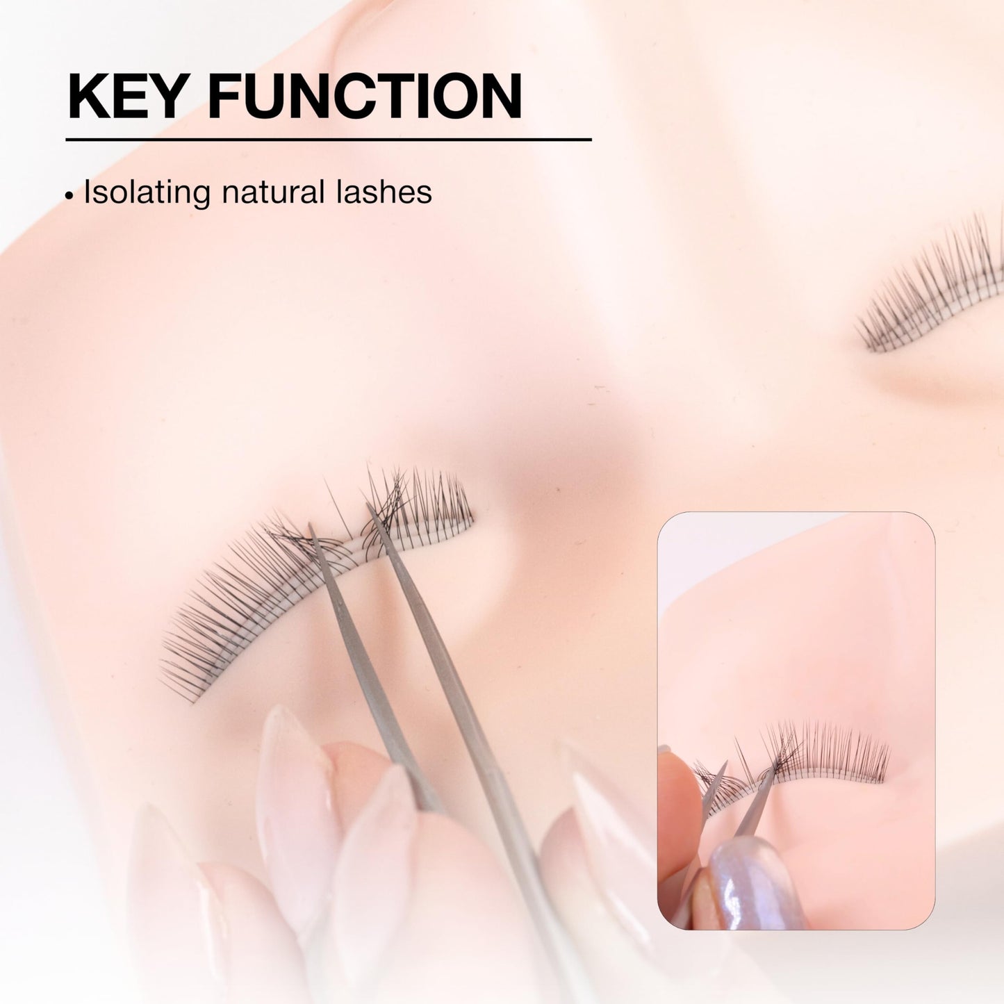Curacoro EyeLash Tweezers - LashSmith Fine-tipped Lash Application Tool - Straight Isolation Tweezer for Every Lash Set