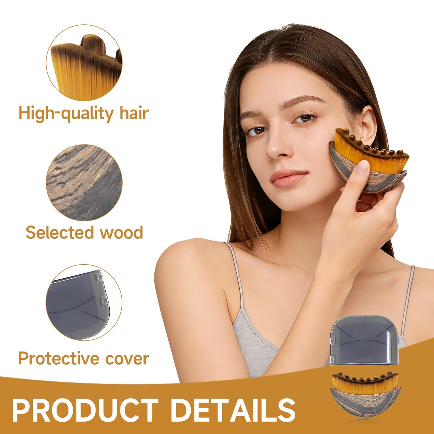 Lymphatic Contour Face Brush 2 Pack, for Lymphatic Drainage & Face Sculpting – Dry Brush for Facial Massage, Anti-Puffiness, Detox & Glow, Ergonomic Design with Soft Bristles