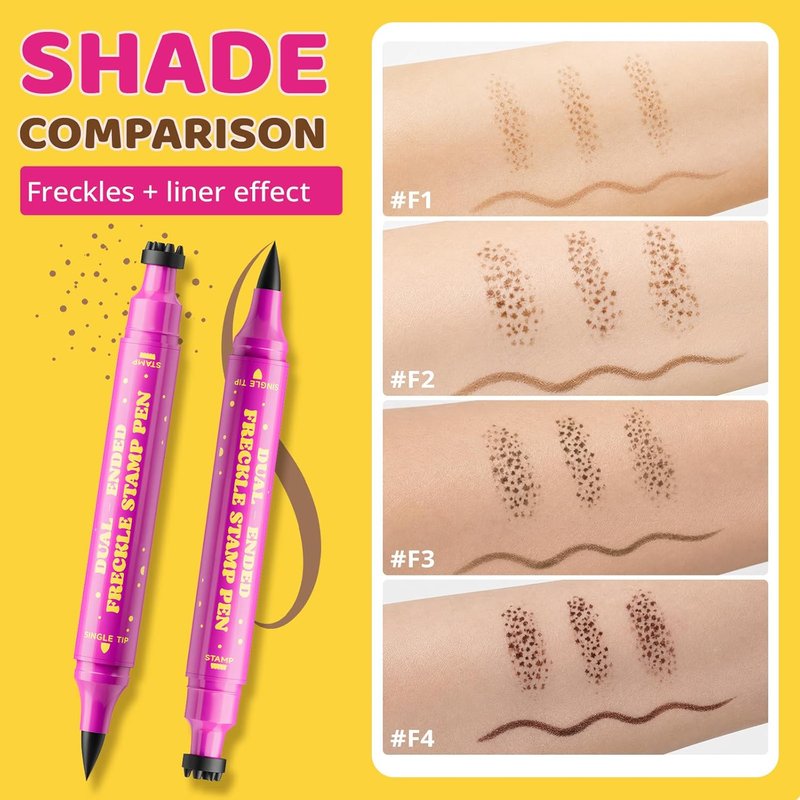 Freckle Stamp Pen - Dual-Ended Waterproof Marker for Lifelike Fake Freckles | Natural Medium Brown