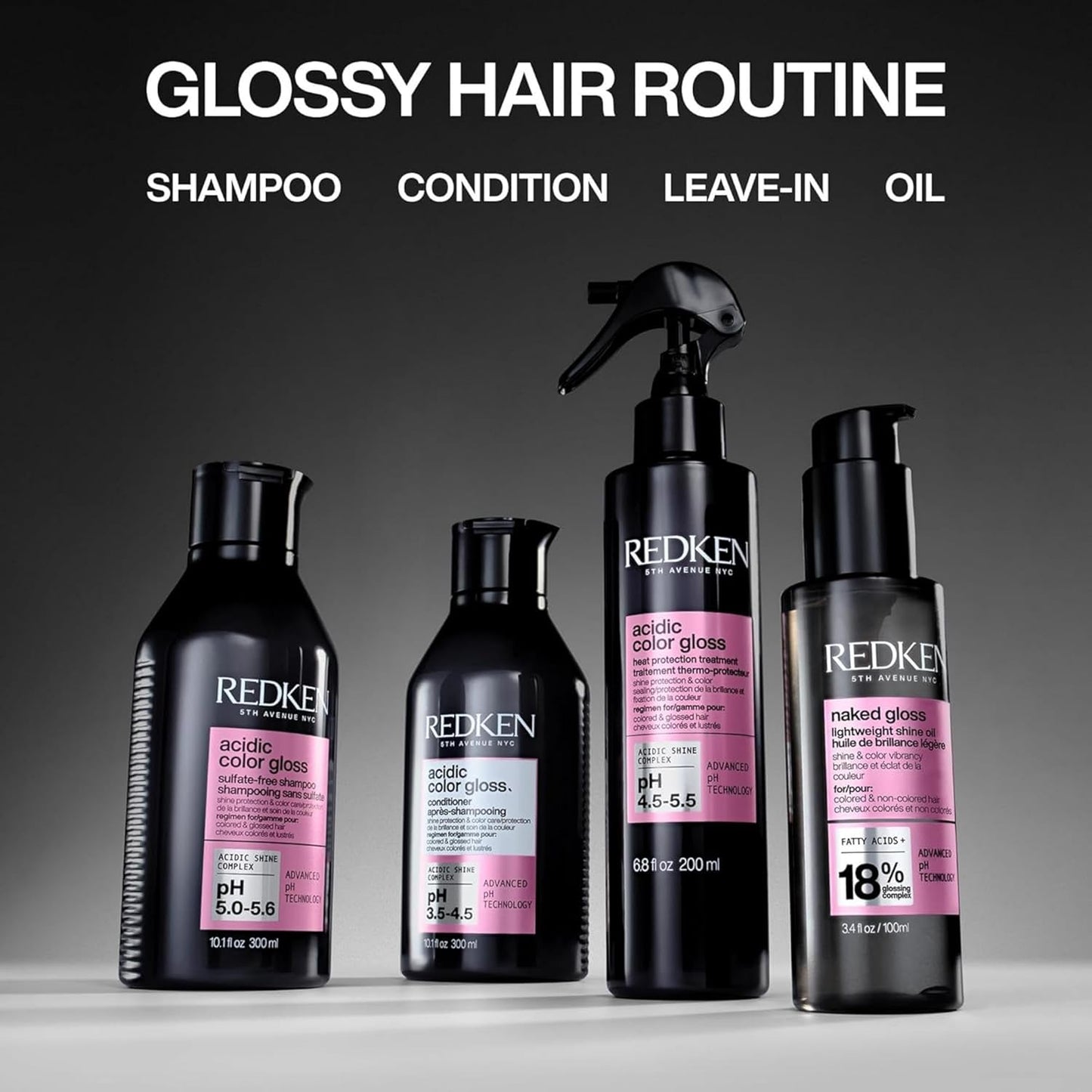 Redken Acidic Color Gloss Leave-In Treatment Spray - Heat Protection for Color-Treated Hair | Conditions & Adds Shine