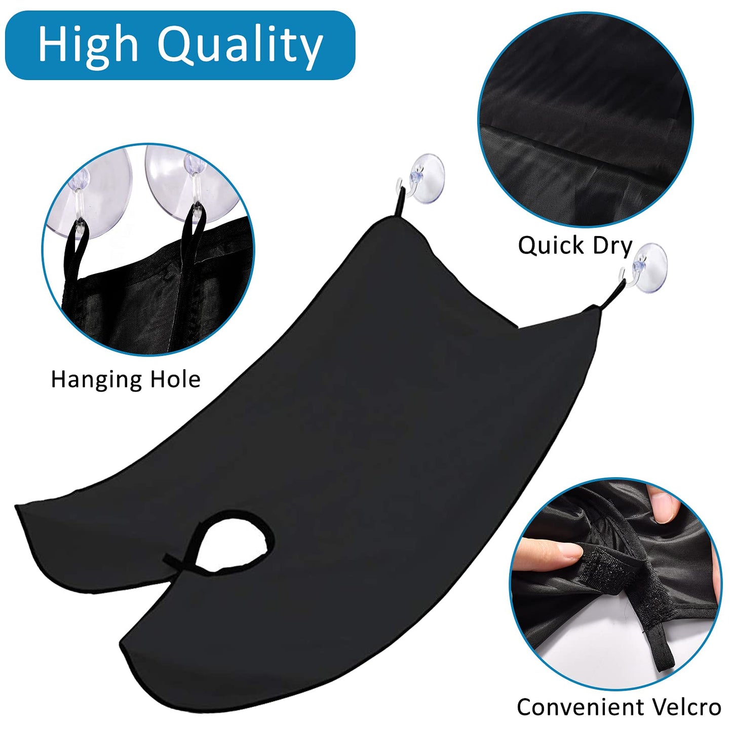 Beard Bib Beard Apron Gifts for Men Dad Stocking Stuffers Christmas Black