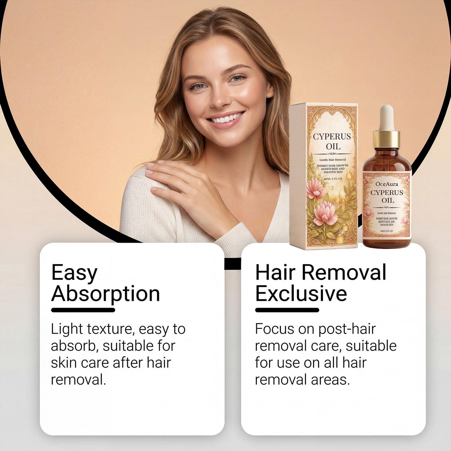Rotundus Oil for Hair Removal, 2026 New Professional Hair Removal Oil, Organics Hair Removal for Women, Moisturizing Soothing, Gentle Formula, Safe for Sensit
