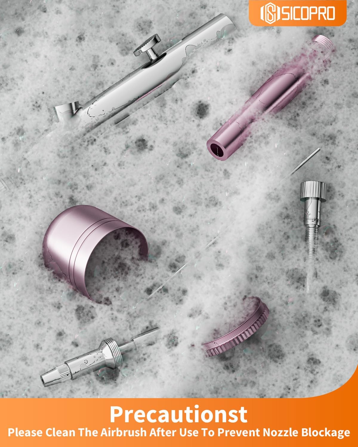 Cordless Airbrush Kit - Versatile Airbrush for Nails, Models, Cakes & More | Pink