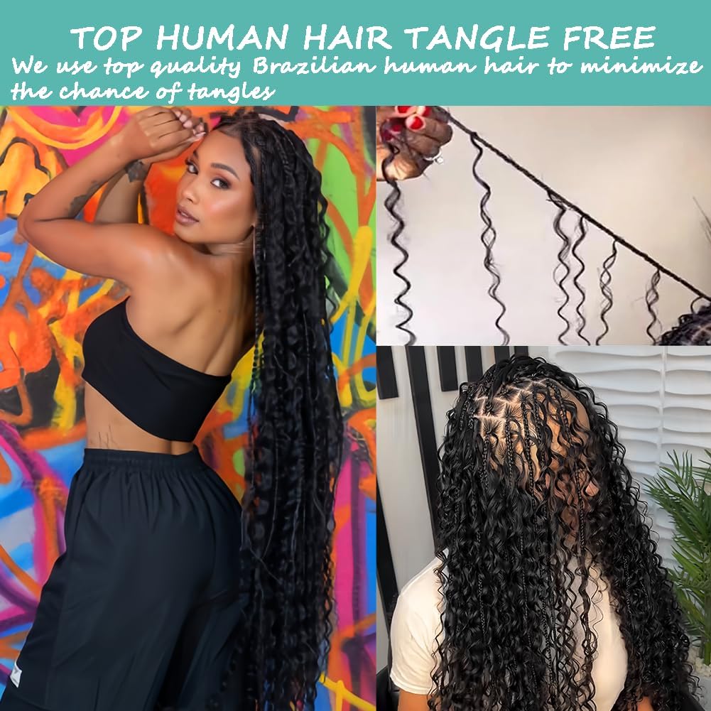 Human Braiding Hair 20 20 Inch 2 Bundle 100g Deep Wave Bulk Human Hair for Braiding No Weft Curly for Boho Braids Wet and Wavy Braiding Hair